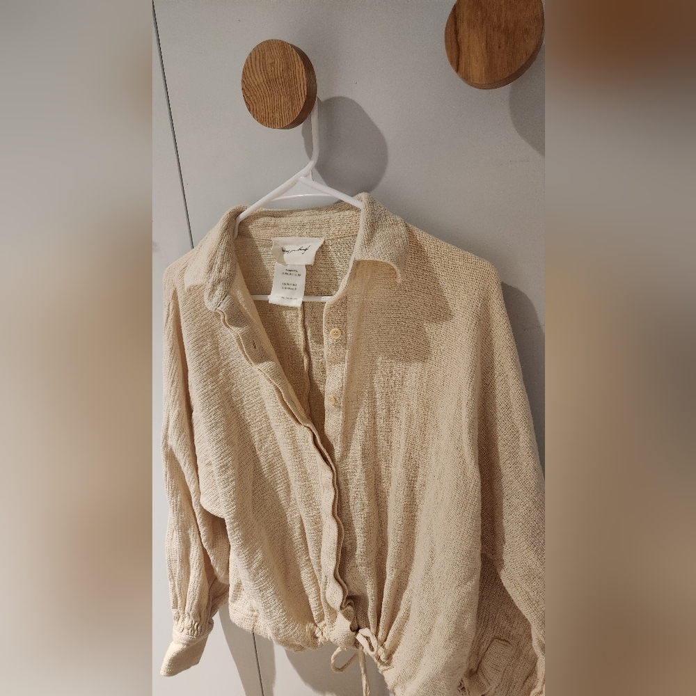 100% Cotton Drawstring Blouse - Picture 4 of 8
